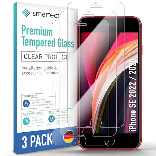 Panzerglas für iPhone SE smartect Schutzglas (3 Stück, klar)