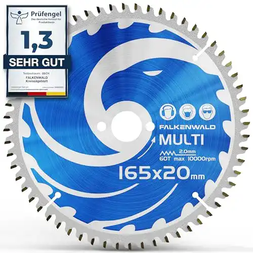 Sägeblatt 165×20 mm von Falkenwald für präzise Schnitte in verschiedenen Materialien