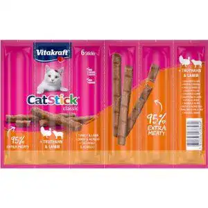 Vitakraft Cat Stick Classic Katzensticks, fleischige Snacks für Katzen