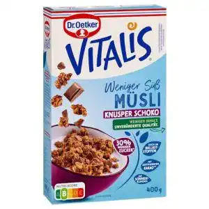 Vitalis Müsli Dr. Oetker weniger süß Knusper Schoko