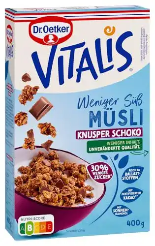 Vitalis Müsli Dr. Oetker weniger süß Knusper Schoko