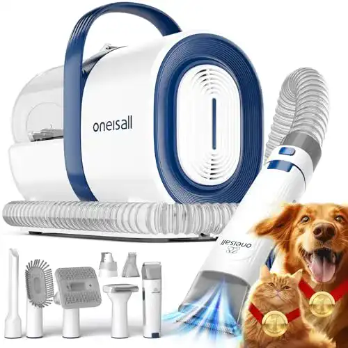 Oneisall Hundeschermaschine mit Staubsauger für Katzen und Hunde