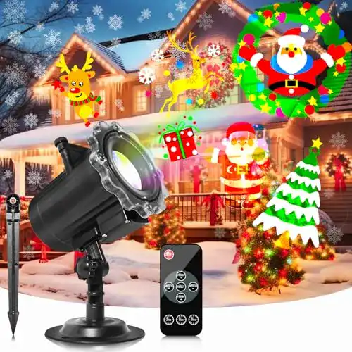 Schneeflocken-Projektor Segotendy für Weihnachtsdekoration im Außenbereich