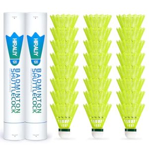 Badmintonbälle HIRALIY 24 Stück Nylon Federbälle für Training