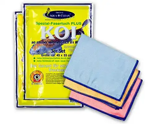 Aqua Clean Koi Mikrofaser Tuch Set 6-teilig für Reinigung und Polieren