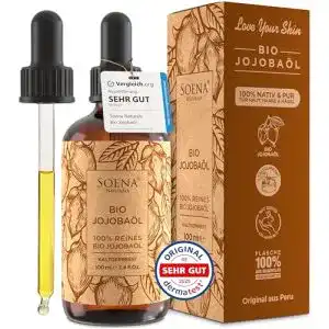 Bio Jojobaöl 100% kaltgepresst für Haut, Haare und Nägel