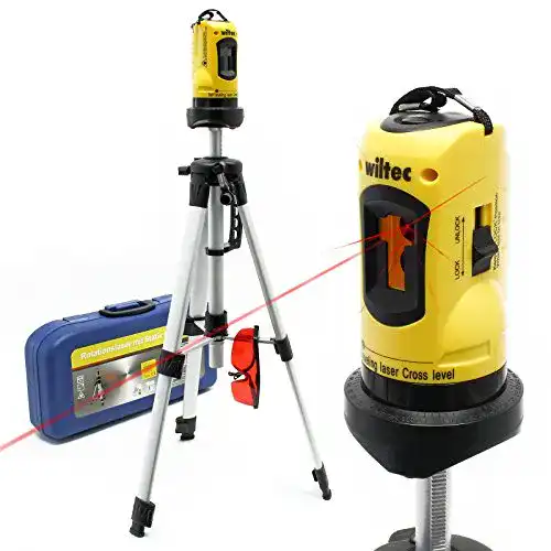 Kreuzlinienlaser mit Stativ von Wiltec für präzise Messungen