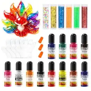 Epoxidharz-Farbstoff Ercorart 12 Pigmente mit 6 Pailletten, 6 ml