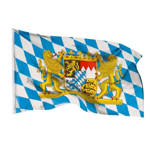 Bayern Flagge 90×150 cm aus Polyester, wetterbeständig mit Messingösen