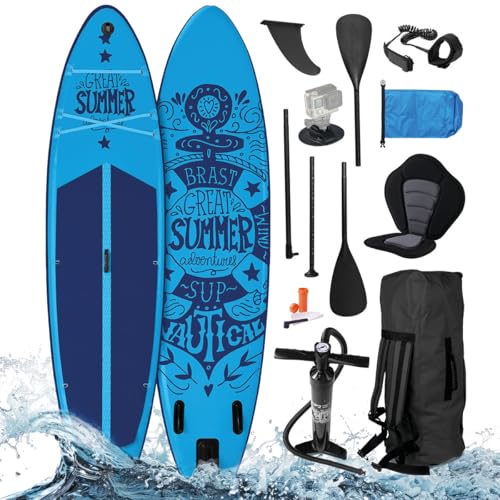 Brast SUP Board Summer Aufblasbares Stand Up Paddle Set mit Zubehör