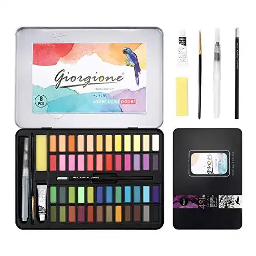 Aquarellfarben DazSpirit 48 Farben Set mit Zubehör