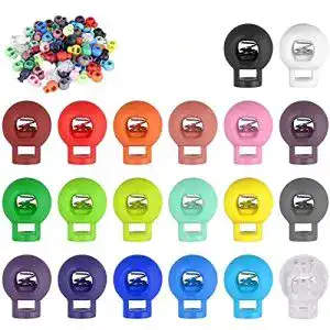 Kordelstopper Bohoman 80 Stück Kordelklemme 8mm bunt für Rucksack und Bastelbedarf