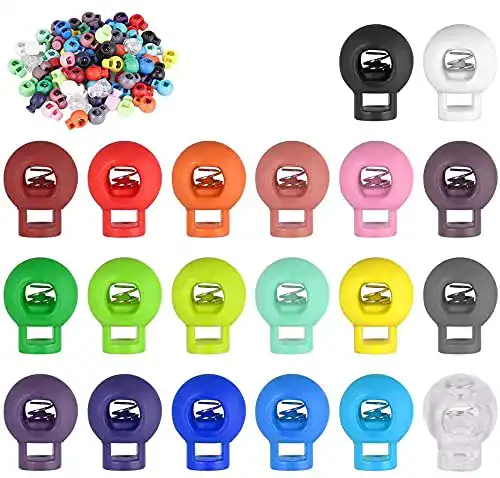 Kordelstopper Bohoman 80 Stück Kordelklemme 8mm bunt für Rucksack und Bastelbedarf