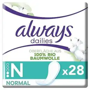 Bio-Slipeinlagen Always Daily für Damen, Normal (28 Stück)