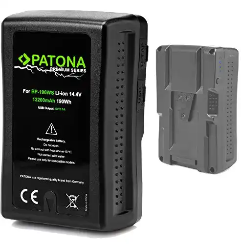 V-Mount-Akku Patona Ersatz für Sony BP-190WS