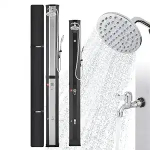Arebos Solardusche 60 L mit Handbrause und Thermometer