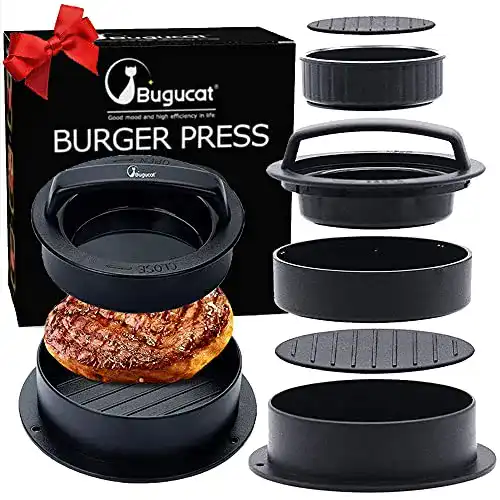 Bugucat Burgerpresse 3 in 1 für perfekte Hamburger-Patties
