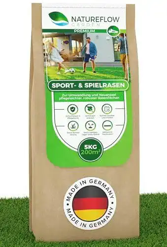 Rasensamen schnellkeimend Natureflow für Sport- und Spielrasen