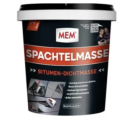 Spachtelmasse MEM Bitumen für Reparaturen an Löchern und Rissen