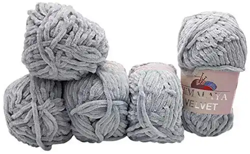 Himalaya Velvet Babywolle 5 x 100 Gramm Micro-Polyester in Pastelltönen