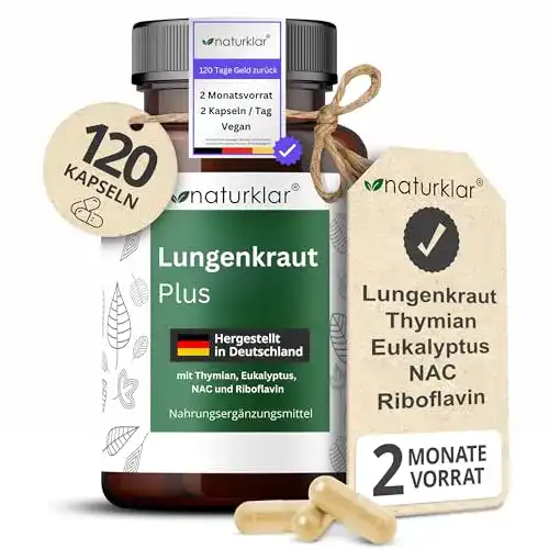 Erkältungskapseln mit Eukalyptusöl und Lungenkraut