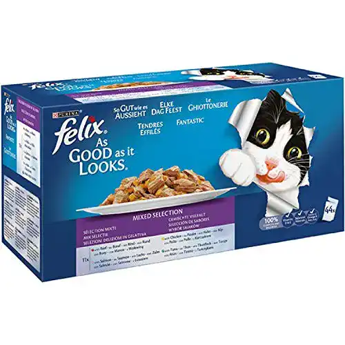 Katzennassfutter Felix Gelee gemischte Vielfalt 44 x 100 g