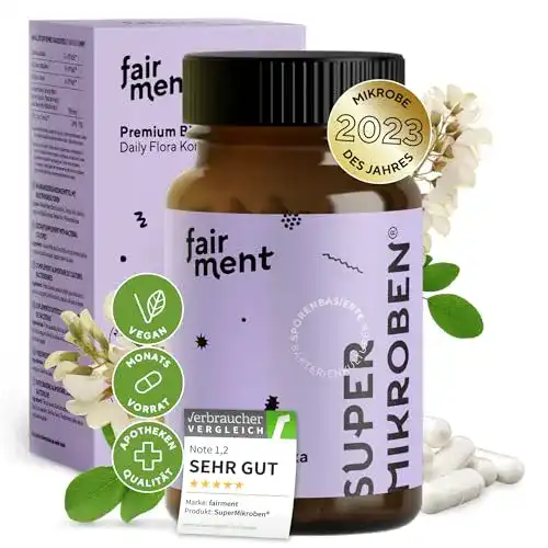 Darmbakterien-Kapseln Fairment SuperMikroben mit Zink, 60 Kapseln