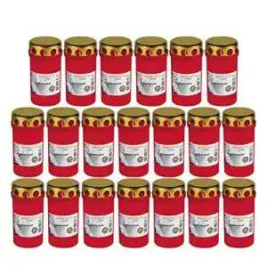 Grabkerze Beste Choice Grablicht Brenner Nr. 3 rot mit Deckel
