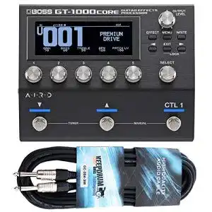 Multieffektgerät Gitarre Boss GT-1000Core mit Klinkenkabel