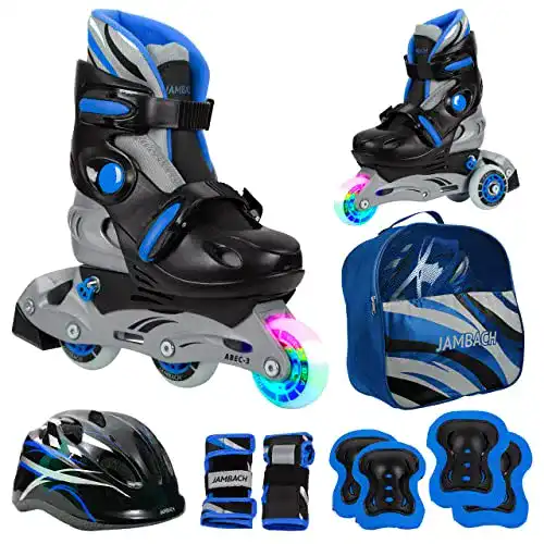 Jambach Kinder Inline-Skates mit Schutzset und Tasche