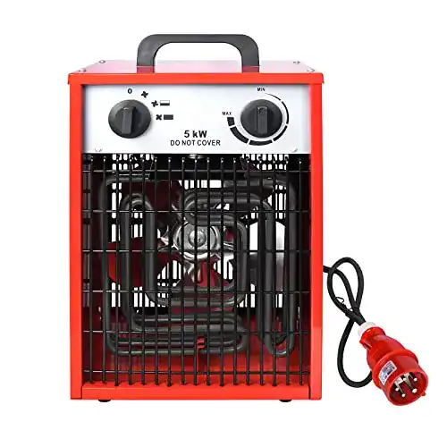 Heizlüfter 5 kW Uisebrt Elektroheizung 400V mit Thermostat