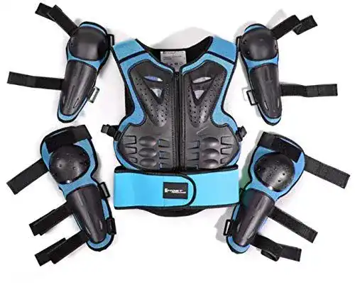 Brustpanzer für Kinder – FULUOYIN Motorrad Protektorenjacke Set