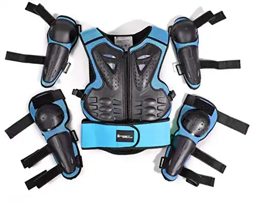 Brustpanzer für Kinder – FULUOYIN Motorrad Protektorenjacke Set