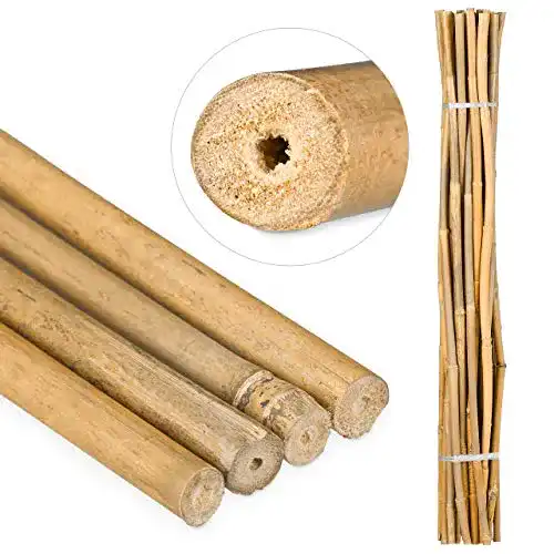 Bambusstäbe Relaxdays 120 cm im 25er Set für Garten und Dekoration