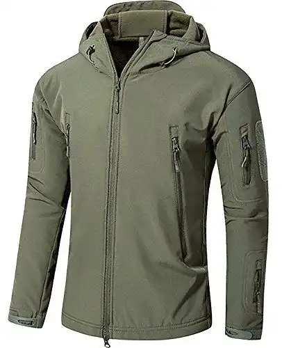 Outdoorjacke für Herren – YFNT Taktische Softshell Fleecejacke