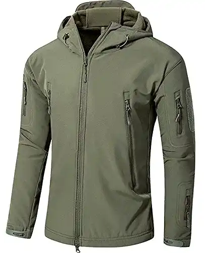 Outdoorjacke für Herren – YFNT Taktische Softshell Fleecejacke