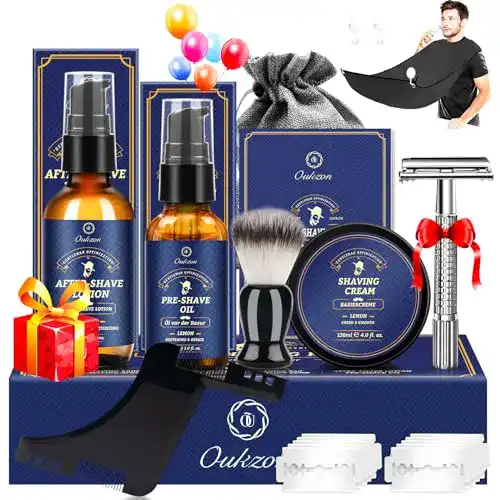 Rasierhobel-Set für Männer – Bartpflege Set mit Zubehör