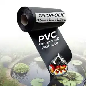 Teichfolie Black Forest Pond Shop PVC 1 mm 6 x 5 m schwarz