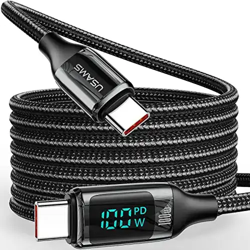 USB-C Schnellladekabel mit LED-Anzeige, 5A PD