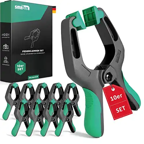 Klemmzwinge Smabix Set mit 10 Stück für Leimen und Fotografie