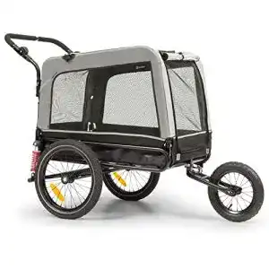Hundeanhänger Klarfit für Fahrräder, klappbar und 600D Oxford Canvas