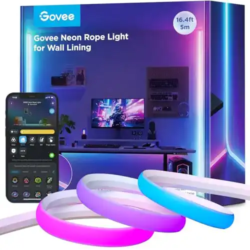 Govee Neon LED Strip 5m RGBIC für Sockelleisten und Wände