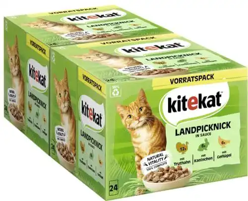 Kitekat Katzenfutter Portionsbeutel Multipack 2x 24x85g