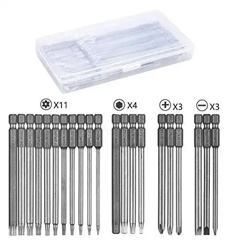 Linhon Schraubendreher Bit Set 21 Stück mit langen Torx Bits