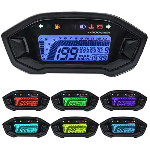 Digitaltacho für Motorräder von Geloo Multifunktionaler Tachometer