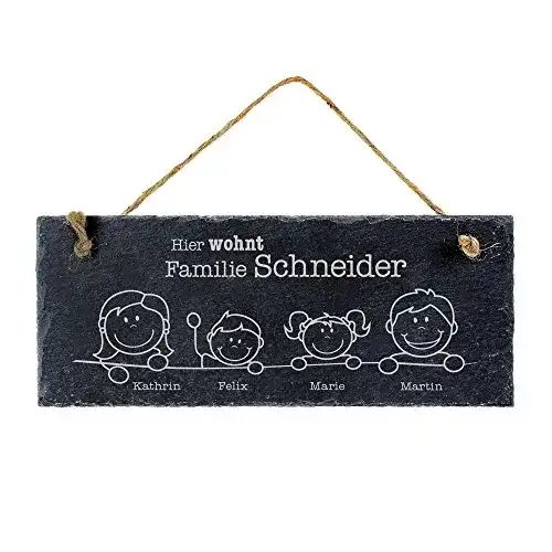 Schiefertafel Casa Vivente mit individueller Gravur