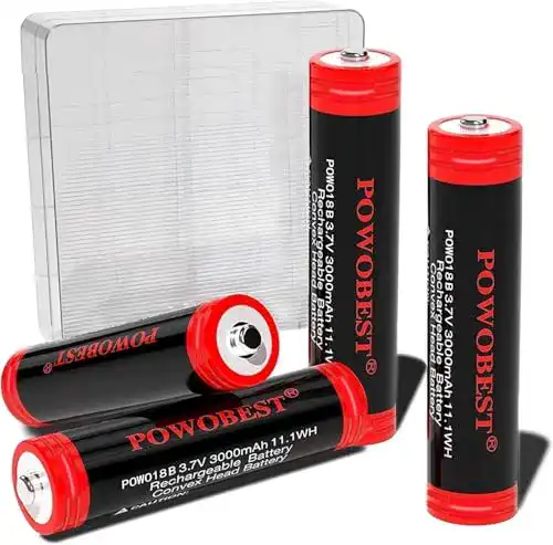 18650 Akku POWOBEST 3.7V 3000mAh NiMH wiederaufladbar