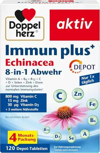 Doppelherz Immun Plus Echinacea – Tabletten zur Stärkung des Immunsystems