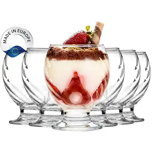 Dessertgläser Crystalia Modern Eisschalen 6er Set 280ml