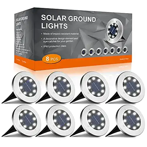 Solar Bodenleuchten Flowood 8er Set für Garten und Außenbereich